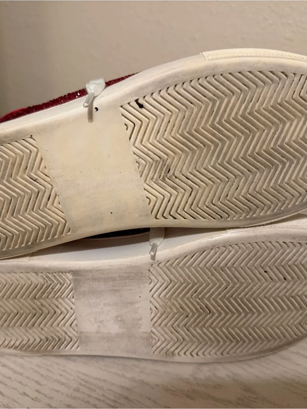 Betsey Johnson Red Glitter Low-Top Sneakers